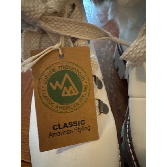 White Mountain Women's Glamorous Ankle White Boot with Cheetah Fur Size 9M US - Picture 10 of 11